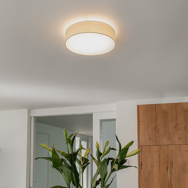 Stropna svjetiljka zelena 40 cm uključujući LED - Drum LED
