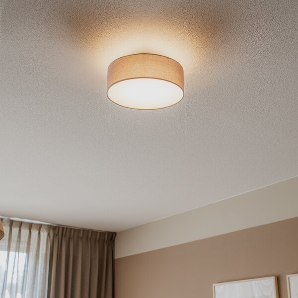 Stropna svjetiljka siva 30 cm s uključenom LED - Drum LED