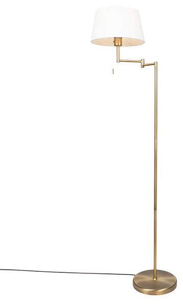Klasična podna lampa brončane boje s podesivom bijelom sjenilom - Ladas Fix