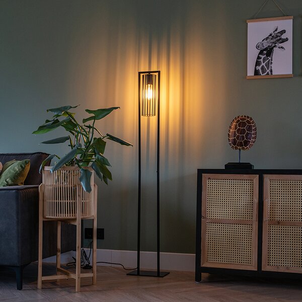 Moderna podna lampa crna - Balenco Wazo