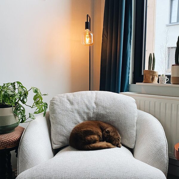 Moderna podna lampa crna - Facil
