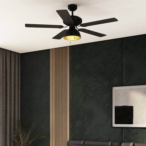 Stropni ventilator crni s bež 130 cm s poteznim prekidačem - Mistral Magna