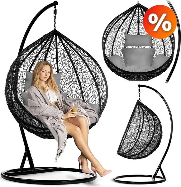 Viseća fotelja Cocoon - udobno crna