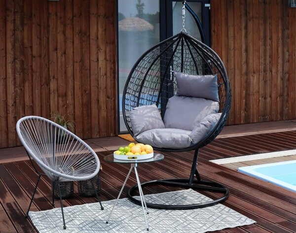 Viseća fotelja Cocoon - udobno crna