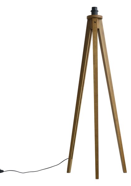 Rustikalna podna lampa tronožac vintage drvo - Tripod Classic