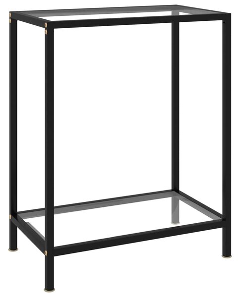 VidaXL Konzolni stol prozirni 60 x 35 x 75 cm od kaljenog stakla