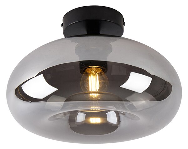 Pametna stropna svjetiljka crna s dimnim staklom uključujući Wifi P45 - Busa