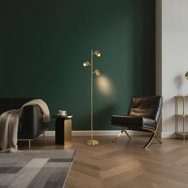 Moderna podna lampa brončana 3-svjetla - Jeana