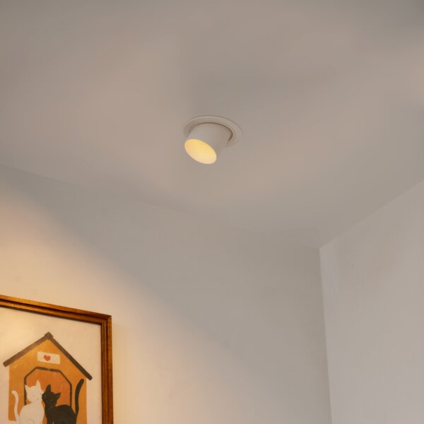Moderno ugradno reflektorsko svjetlo bež GU10 50 mm okruglo nagibno - Installa