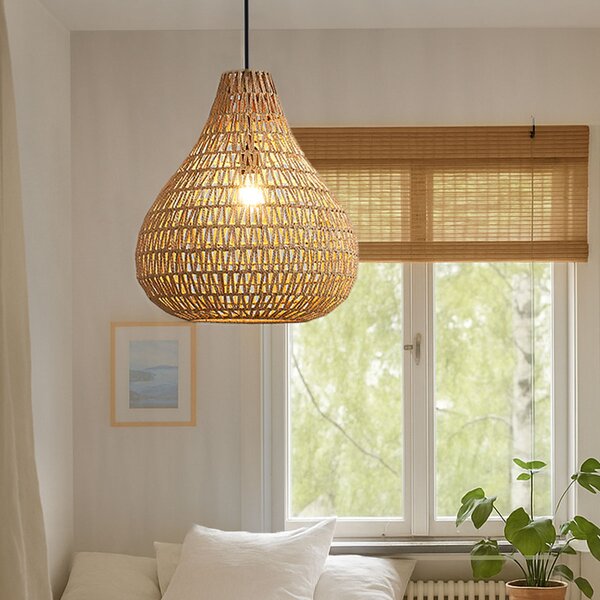 Skandinavska viseća svjetiljka smeđa 45 cm - Lina Natural