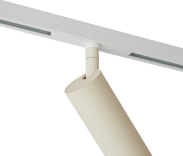 Moderni reflektor bež boje s bijelom bojom za sustav tračnica 1-fazni GU10 35 mm - Slimline Uzzy