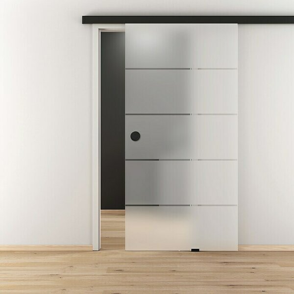 Diamond Doors Staklena vrata s priborom Jubidoor 6.1 (935 x 2.058 mm, Crna, Sigurnosno kaljeno staklo (ESG))