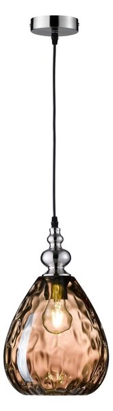 Smeđa staklena viseća svjetiljka Fischer & Honsel Uller