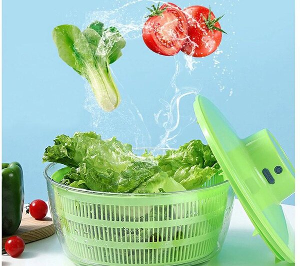 Električni asovi. Salata i sušilica za povrće 4L - Centrifuga USB