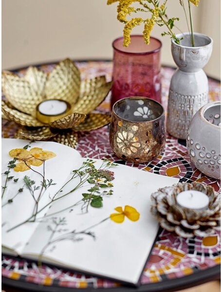 Bijela vaza od kamenine Bloomingville Geometric