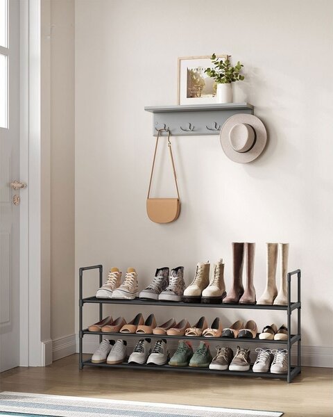 Stalak za cipele TORINO, 4 police, 30x116x55cm, crna SongmicsHome