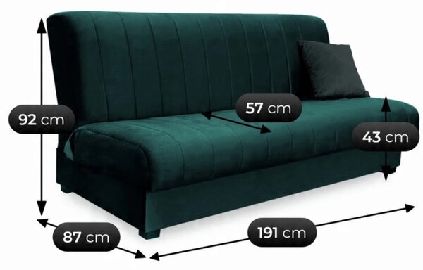 Zondo.hr Sofa Stigma (tamnozelena). Akcija -20%. 1129231