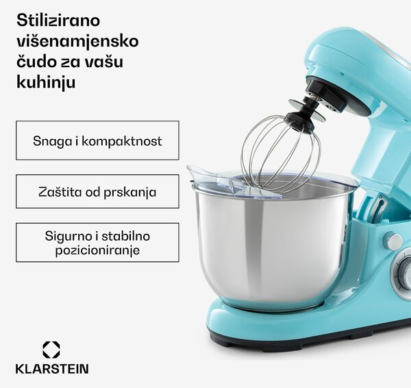 Klarstein Bella Pico 2 G, kuhinjski aparat, 1300 W, 1,6 KS, 6 razina snage, 5 L, plavi