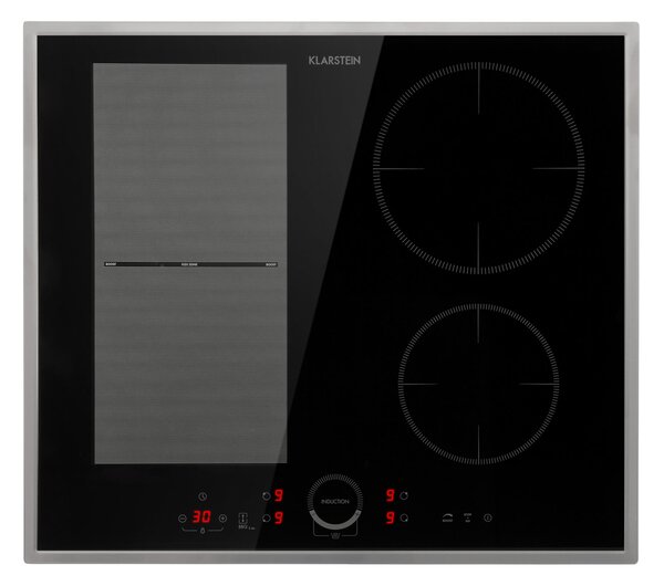 Klarstein Delicatessa 60 Hybrid Prime, ploča za kuhanje, indukcijska, 4 zone, 7000 W, crna