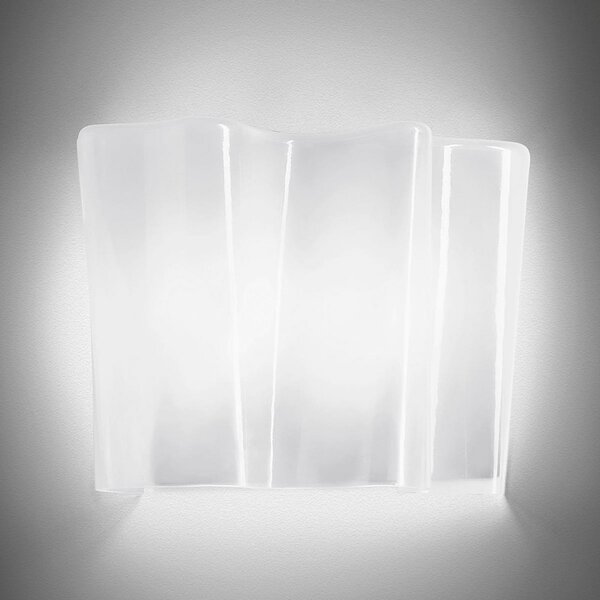 Artemide Logico Mini zidna svjetiljka širine 25,3 cm, prigušiva, Bijela, Dnevni boravak/blagovaonica, Staklo