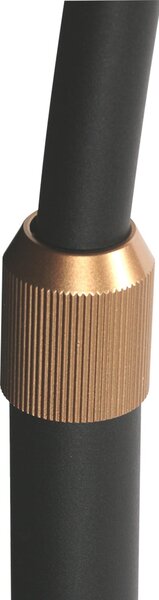Steinhauer Ringlux LED lučna svjetiljka, crna/zlatna, metalna, CCT, prigušivač, prigušiva, Crno, Dnevni boravak/blagovaonica, Metal