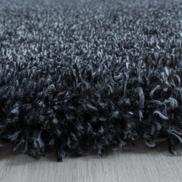 Antracitno sivi okrugao tepih ø 120 cm Fluffy – Ayyildiz Carpets