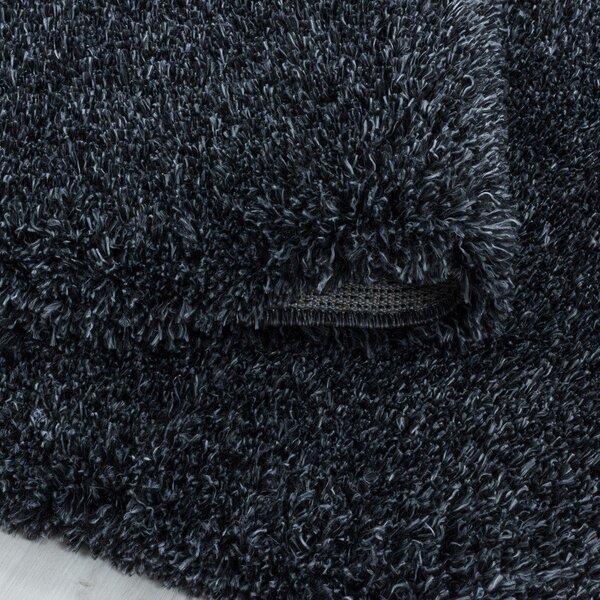 Antracitno sivi okrugao tepih ø 120 cm Fluffy – Ayyildiz Carpets