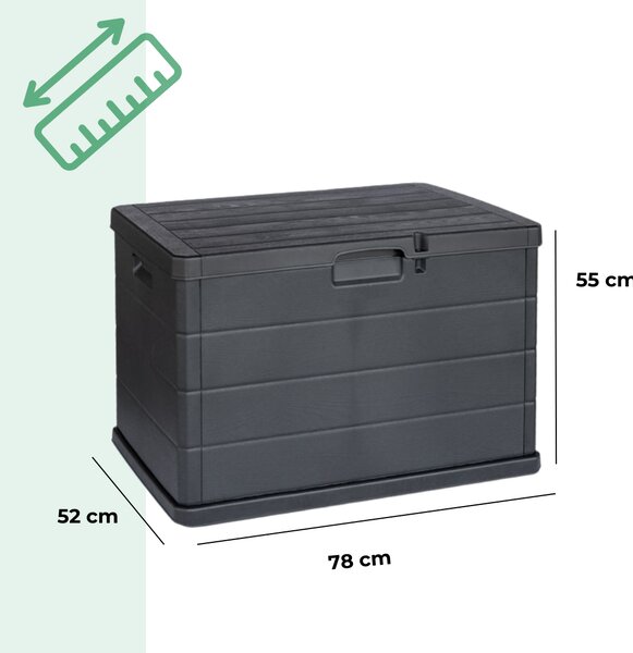 Kutija za pohranu BETA, 170L, 78x55x52cm, antracit I.P.A.E-Progarden