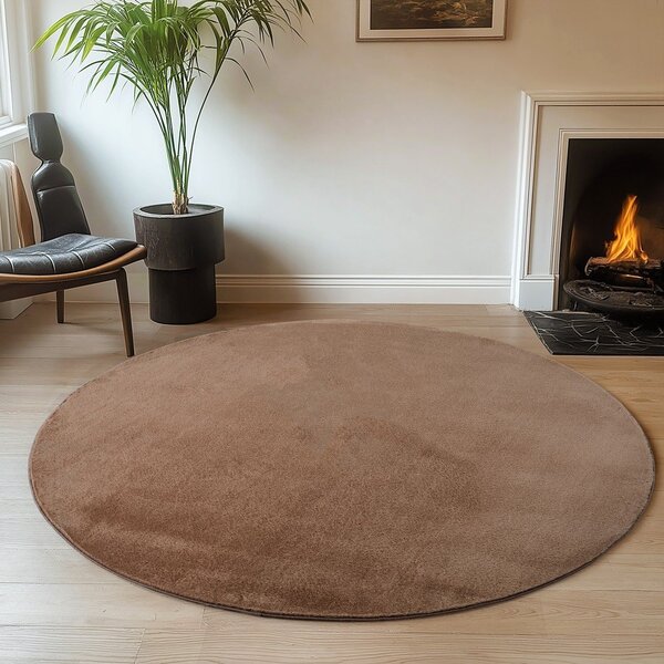 Smeđi okrugao tepih ø 120 cm Joy 1400 – Ayyildiz Carpets