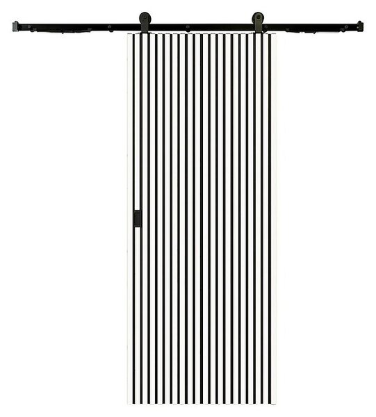 Drvena klizna vrata (850 x 2.000 mm, Bijela, crna)
