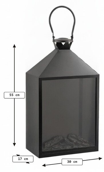 LED ukrasna lampa COZY WARM 55x30 cm, crna