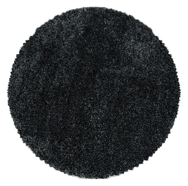 Antracitno sivi okrugao tepih ø 120 cm Fluffy – Ayyildiz Carpets