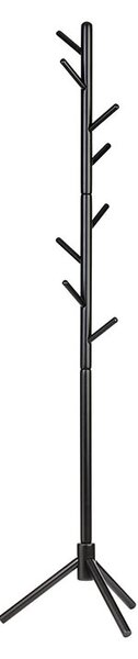 ATMOWOOD Drveni stalak za kapute 175 cm - crni