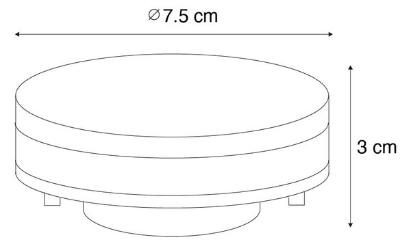 Set od 5 GX53 LED žarulja 7W 750 lm 3000K