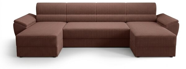 Razvlačna U kutna garnitura TAVERO 321x140 cm, tamno roza