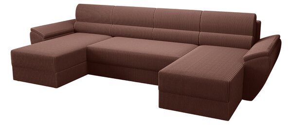 Razvlačna U kutna garnitura TAVERO 321x140 cm, tamno roza