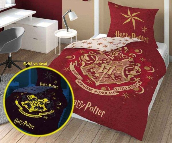 DETEXPOL Posteljina Harry Potter Burgundy Shining Pamuk, 140/200, 70/80 cm