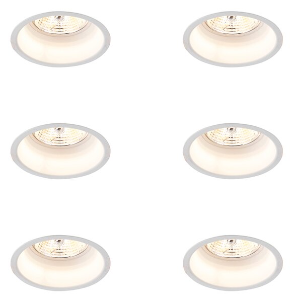 Set od 6 modernih ugradbenih reflektora bijeli AR70 - Dept
