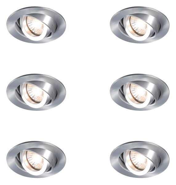 Set od 6 modernih nagibnih ugradbenih reflektora - Club