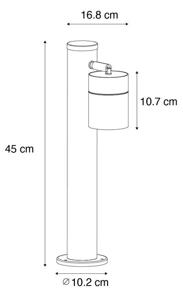 Vanjska svjetiljka crna 45 cm AR70 podesiva IP44 - Solo