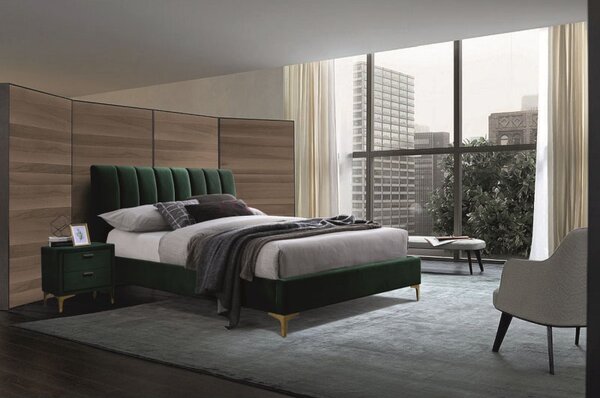 Zondo Bračni krevet 160x200 cm Marnie (zelena). 1050518