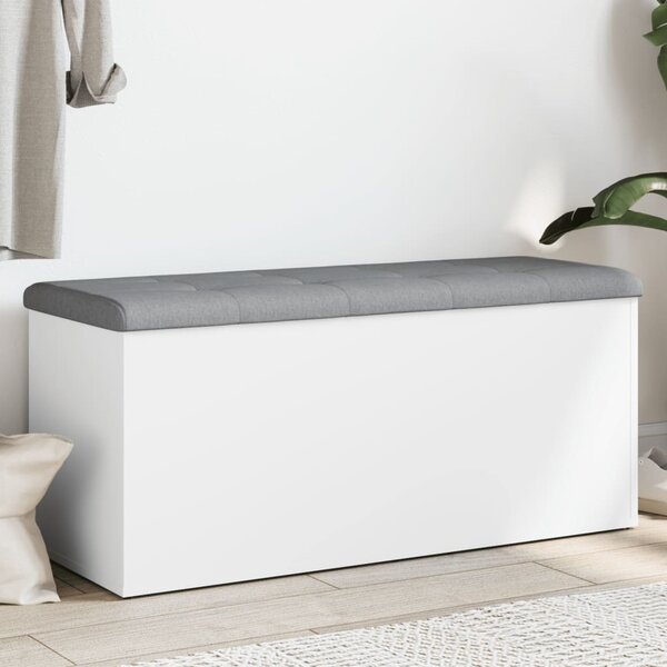VidaXL Klupa za pohranu bijela 102 x 42 x 45 cm od konstruiranog drva