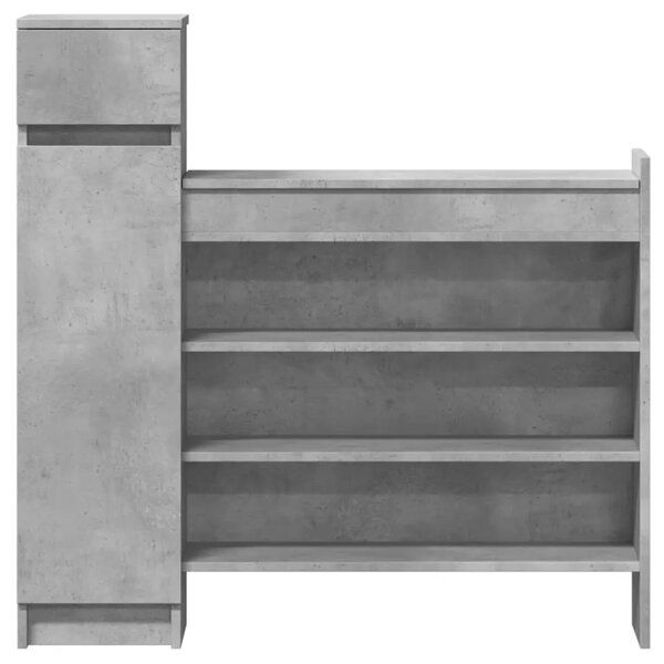 Ormarić za cipele boja betona 100 5x28x100 cm konstruirano drvo - Beton siva