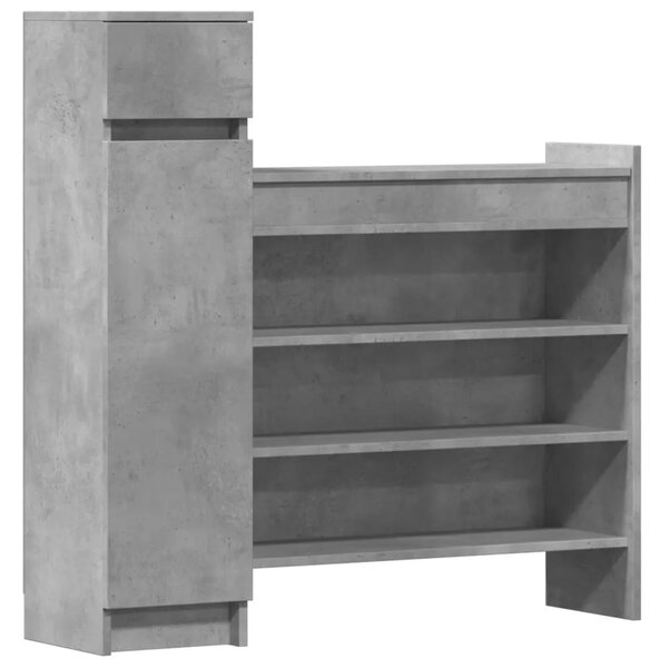 Ormarić za cipele boja betona 100 5x28x100 cm konstruirano drvo - Beton siva
