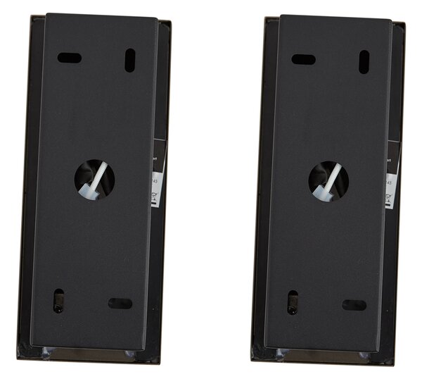 Set od 2 moderne zidne svjetiljke tamna bronca uklj. LED - Plaza