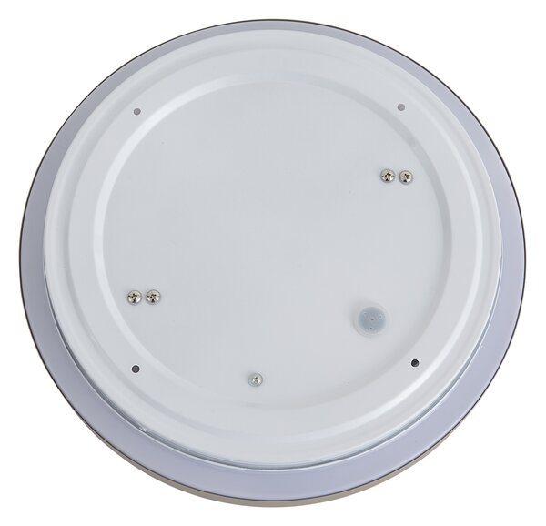 Moderna stropna svjetiljka taupe s bijelom 34 cm 2-svjetla IP44 - Walden