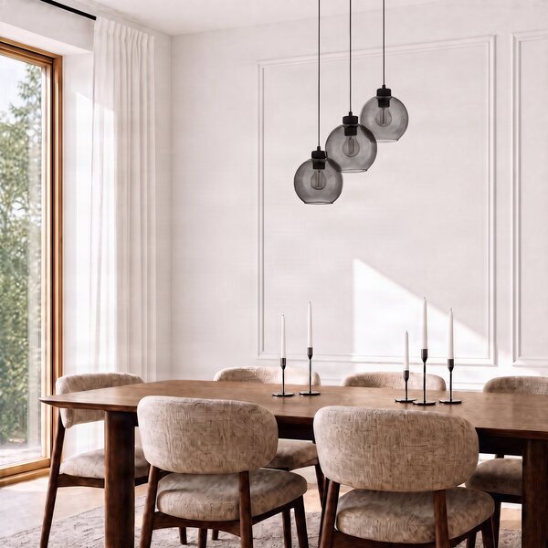 Viseće Svjetiljka TK Lighting, Cubus, prigušiv, Sivo, Dnevna soba, Staklo, Moderan
