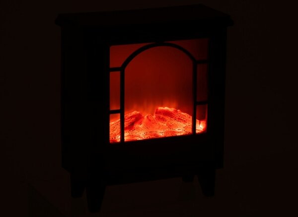 LED ukras kamin COZY WARM 40x35 cm, crni