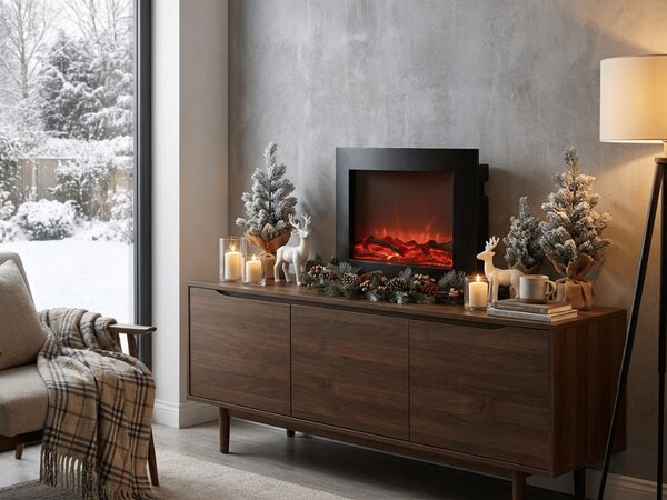 LED ukrasni moderni kamin COZY WARM 40x50 cm, crni