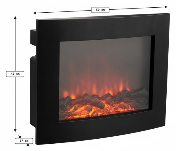 LED ukrasni moderni kamin COZY WARM 40x50 cm, crni